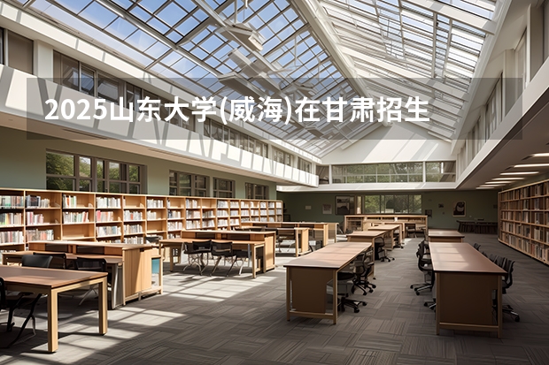2025山东大学(威海)在甘肃招生计划一览表