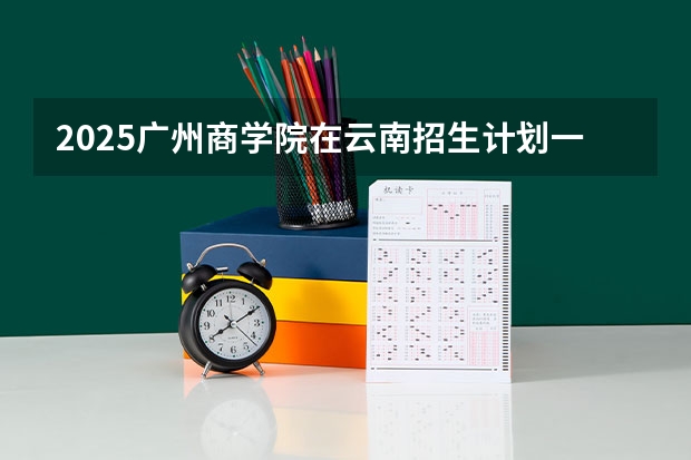 2025广州商学院在云南招生计划一览表