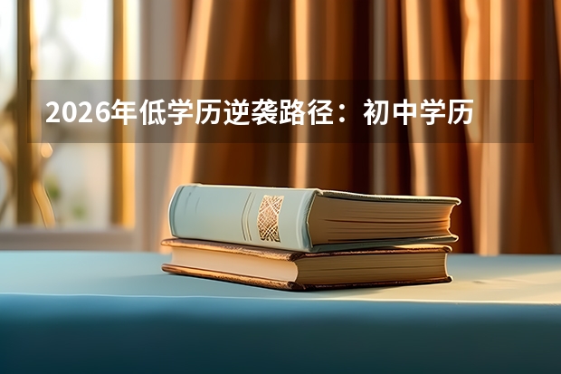 2026年低学历逆袭路径：初中学历怎么一步步到本科
