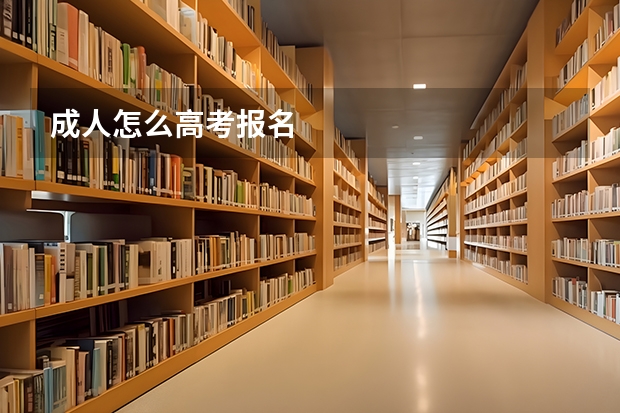 成人怎么高考报名