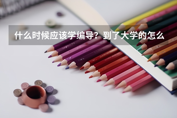 什么时候应该学编导?到了大学的怎么修双学位呢