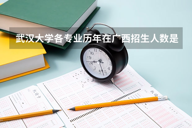 武汉大学各专业历年在广西招生人数是多少