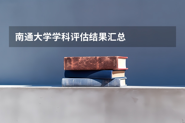 南通大学学科评估结果汇总