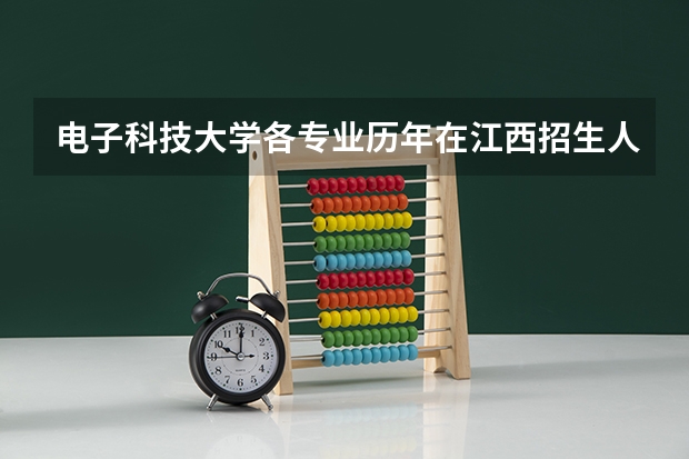 电子科技大学各专业历年在江西招生人数是多少