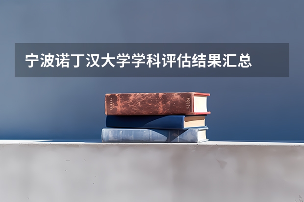 宁波诺丁汉大学学科评估结果汇总