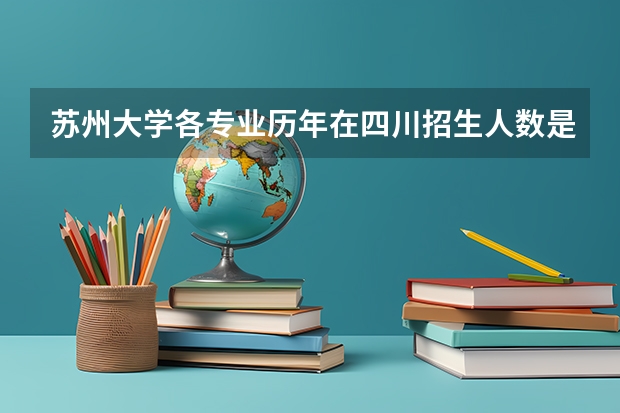 苏州大学各专业历年在四川招生人数是多少