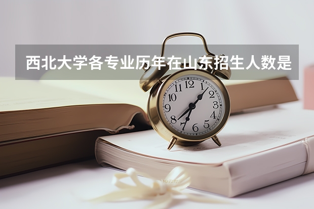 西北大学各专业历年在山东招生人数是多少