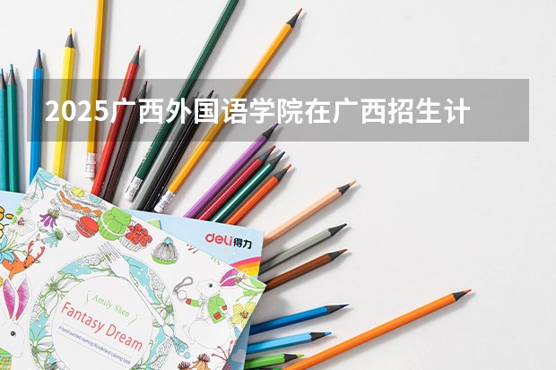 2025广西外国语学院在广西招生计划一览表