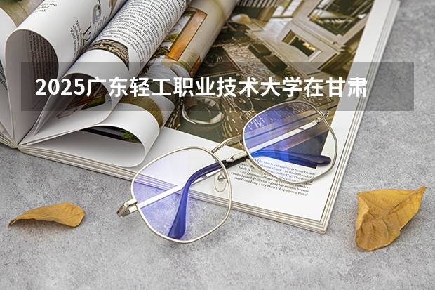 2025广东轻工职业技术大学在甘肃招生计划一览表