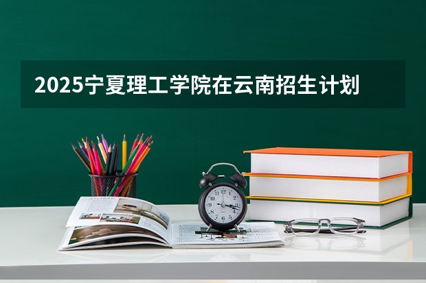 2025宁夏理工学院在云南招生计划一览表