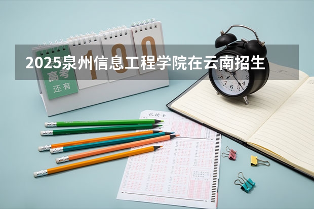 2025泉州信息工程学院在云南招生计划一览表