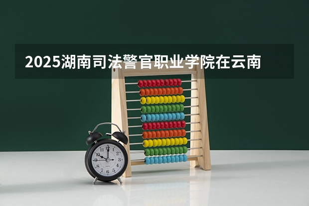 2025湖南司法警官职业学院在云南招生计划一览表