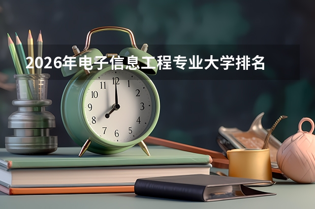 2026年电子信息工程专业大学排名与未来核心就业去向