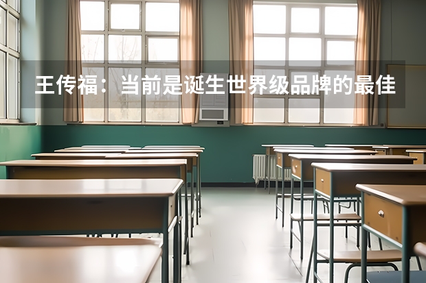 王传福：当前是诞生世界级品牌的最佳历史时期