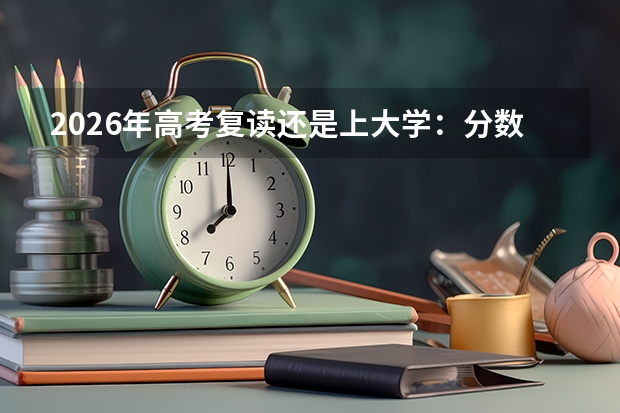 2026年高考复读还是上大学：分数不理想怎么选