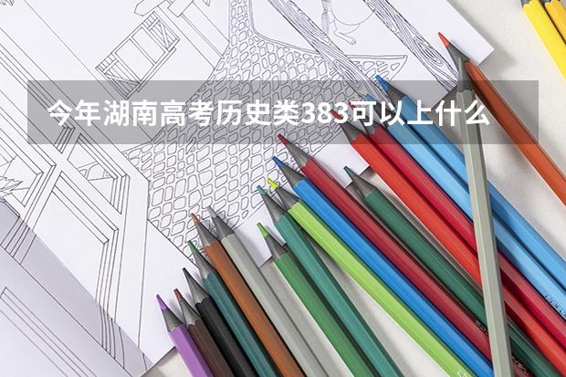 今年湖南高考历史类383可以上什么大学