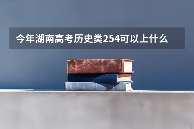 今年湖南高考历史类254可以上什么大学