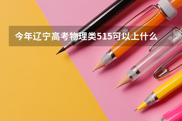 今年辽宁高考物理类515可以上什么大学