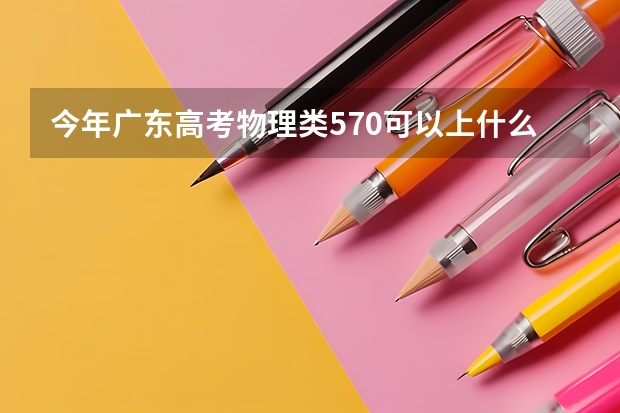 今年广东高考物理类570可以上什么大学