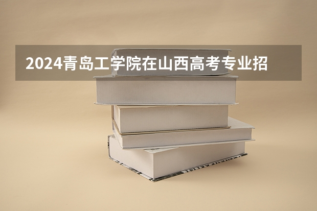 2024青岛工学院在山西高考专业招生计划人数预测