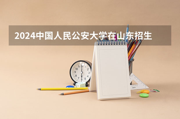 2024中国人民公安大学在山东招生计划表