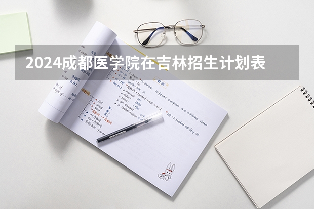 2024成都医学院在吉林招生计划表