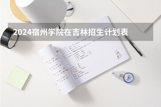 2024宿州学院在吉林招生计划表