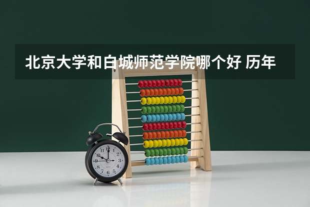 北京大学和白城师范学院哪个好 历年录取分数线对比