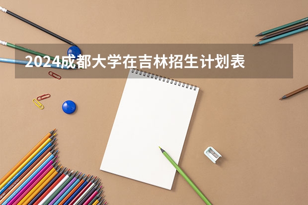 2024成都大学在吉林招生计划表
