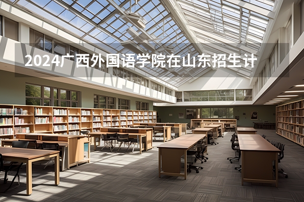 2024广西外国语学院在山东招生计划表