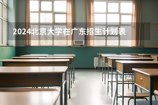 2024北京大学在广东招生计划表