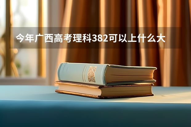 今年广西高考理科382可以上什么大学