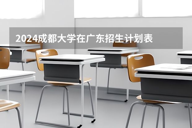 2024成都大学在广东招生计划表