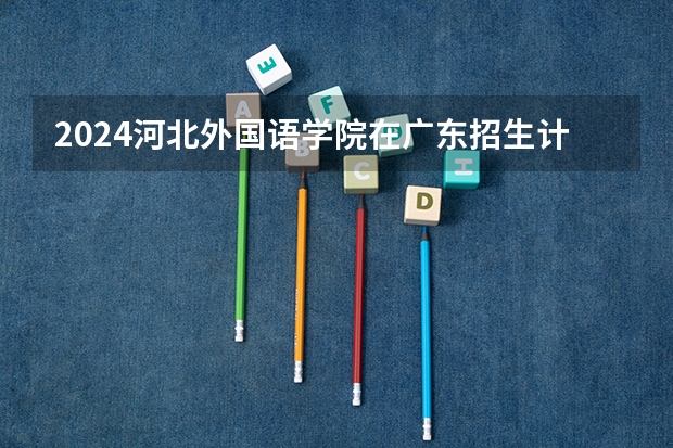 2024河北外国语学院在广东招生计划表