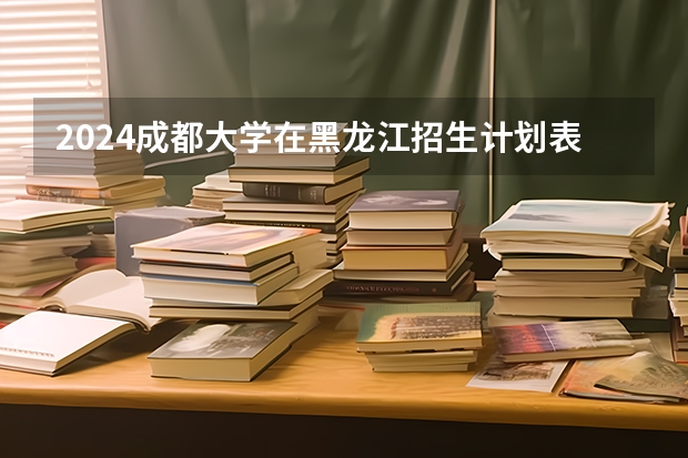2024成都大学在黑龙江招生计划表
