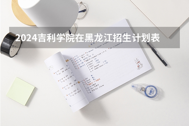 2024吉利学院在黑龙江招生计划表
