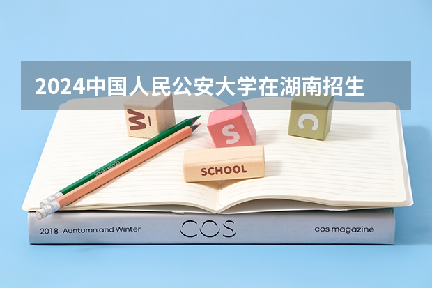 2024中国人民公安大学在湖南招生计划表