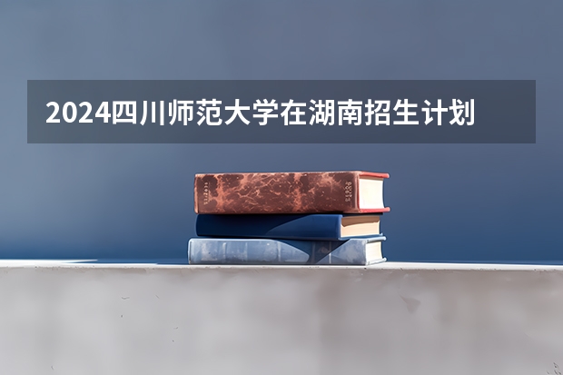 2024四川师范大学在湖南招生计划表