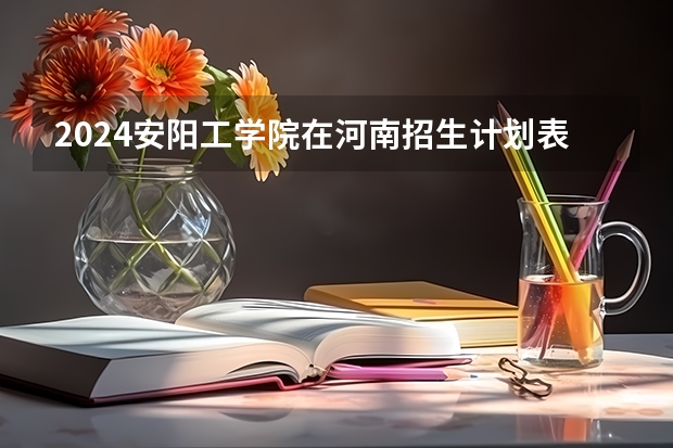 2024安阳工学院在河南招生计划表