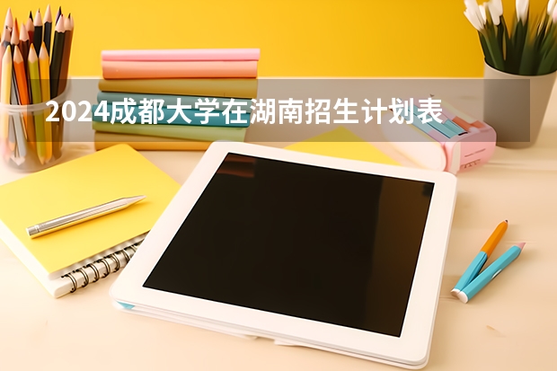 2024成都大学在湖南招生计划表
