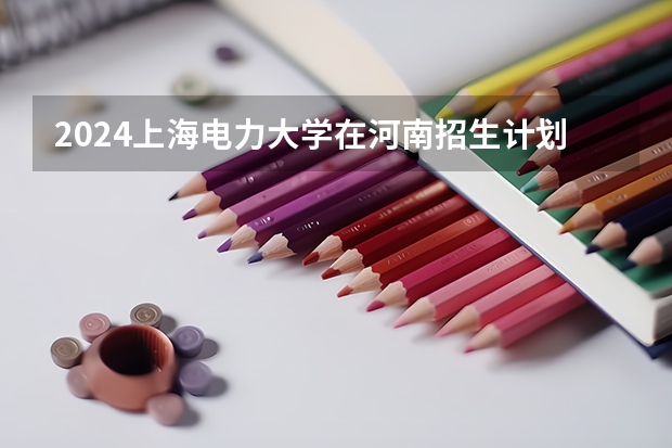 2024上海电力大学在河南招生计划表