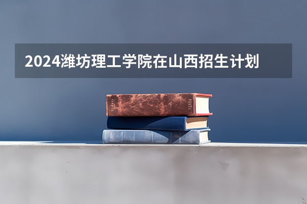 2024潍坊理工学院在山西招生计划表