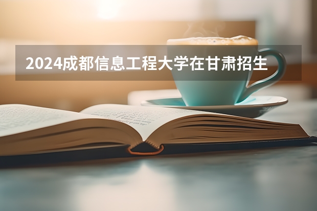 2024成都信息工程大学在甘肃招生计划表