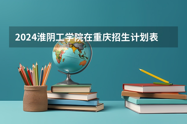 2024淮阴工学院在重庆招生计划表