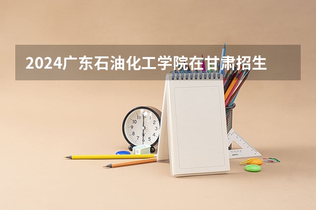 2024广东石油化工学院在甘肃招生计划表