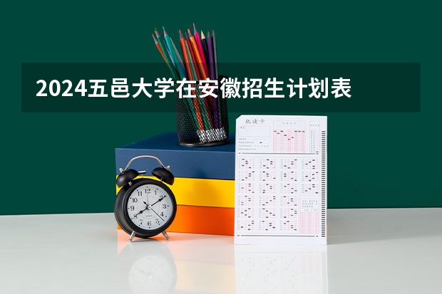 2024五邑大学在安徽招生计划表