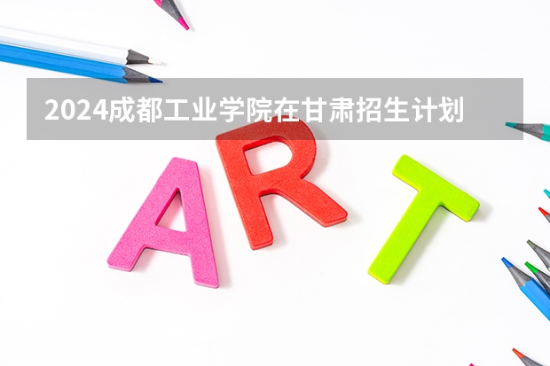 2024成都工业学院在甘肃招生计划表