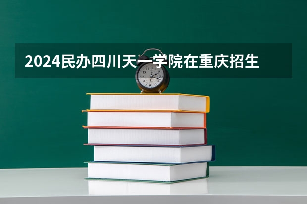 2024民办四川天一学院在重庆招生计划表