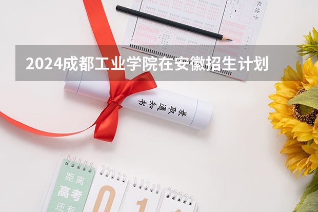 2024成都工业学院在安徽招生计划表