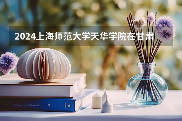 2024上海师范大学天华学院在甘肃招生计划表